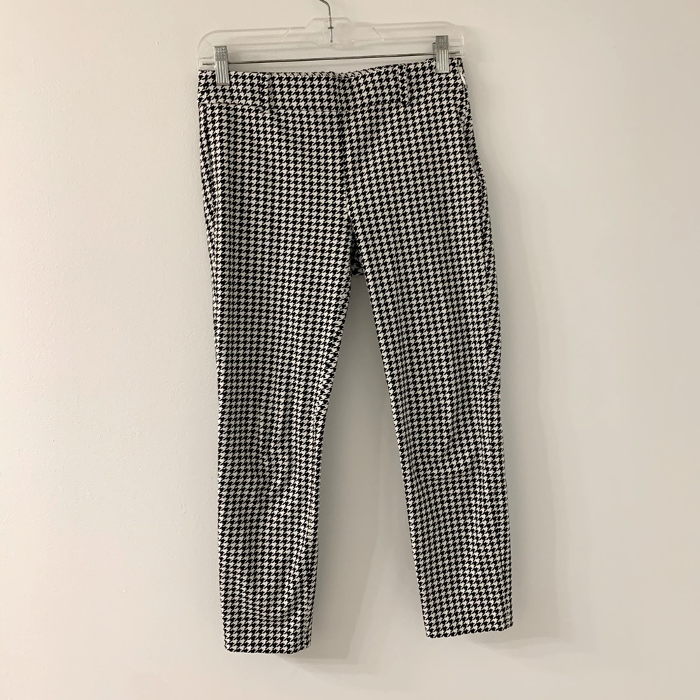 Jcrew skinny houndstooth crop Winnie pants size 2
